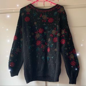 Cute black vintage sweater~